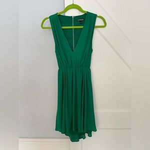 Size 2 express v neck dress, emerald green